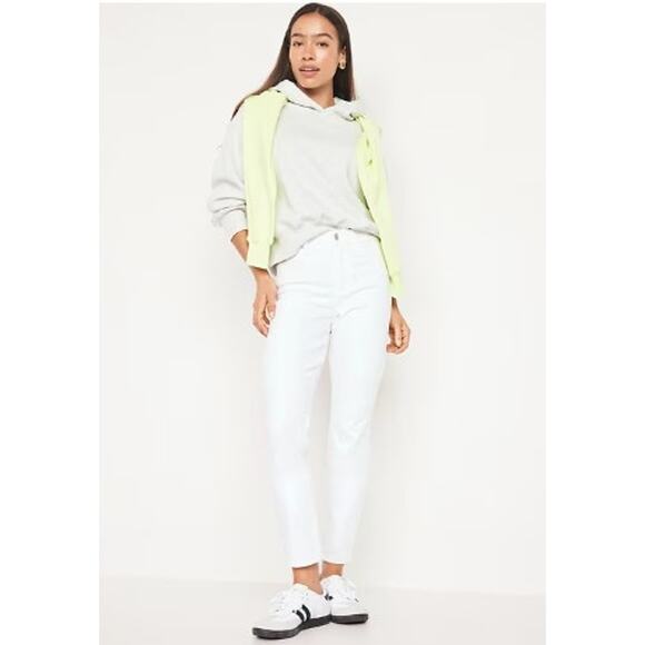 New NWT Old Navy High Rise‎ Wow Super Skinny White Jeans Size 14 - Picture 1 of 13